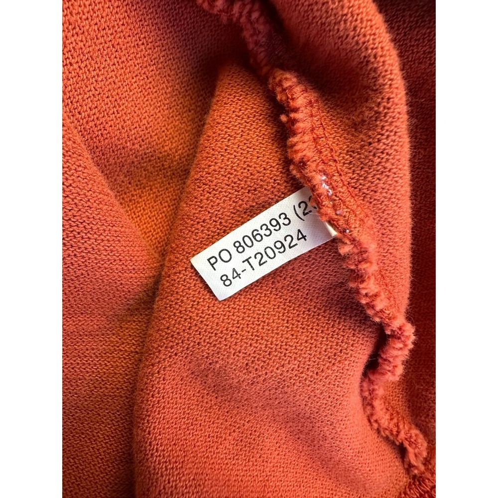Tommy Bahama Men's L Burnt Orange Crewneck Sweater‎ 100% Cotton Knit Pullover - Picture 5 of 8
